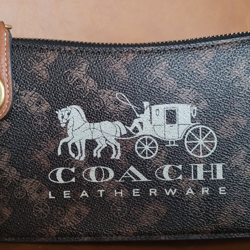 Coach Penn Shoulder Bag Coated Canvas Horse and Carriage